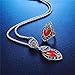 Vintage Women Oval Multi Colors Amber Pendant Jewelry Set, Fashion Wedding Bridal Jewelry Set of 3 - Red+Ring#7