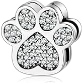 MEITAIHE Initial A-Z Letter Charm Alphabet Beads Reflexion Charms 925 Sterling Silver Reflexions Heart Dangle Clip Charm Birthday Bracelets for Women (Crystal Paw)