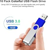 KOOTION 32GB USB 3.0 Flash Drive 10 Pack Swivel Lanyard Storage view 7