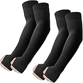 ROXUN Arm Sleeves with Thumb Hole, Cooling UV Protection Compression Tattoo Cover Up for Men/Women