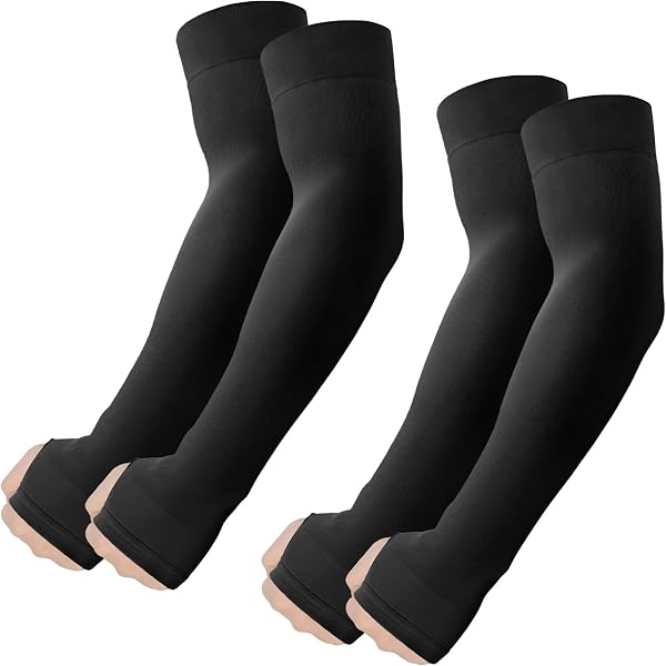 Dussdil Frog Leaf UV Protection Arm Sleeves - Cooling Sun Sleeves For Gardening, Sports, 17" Length