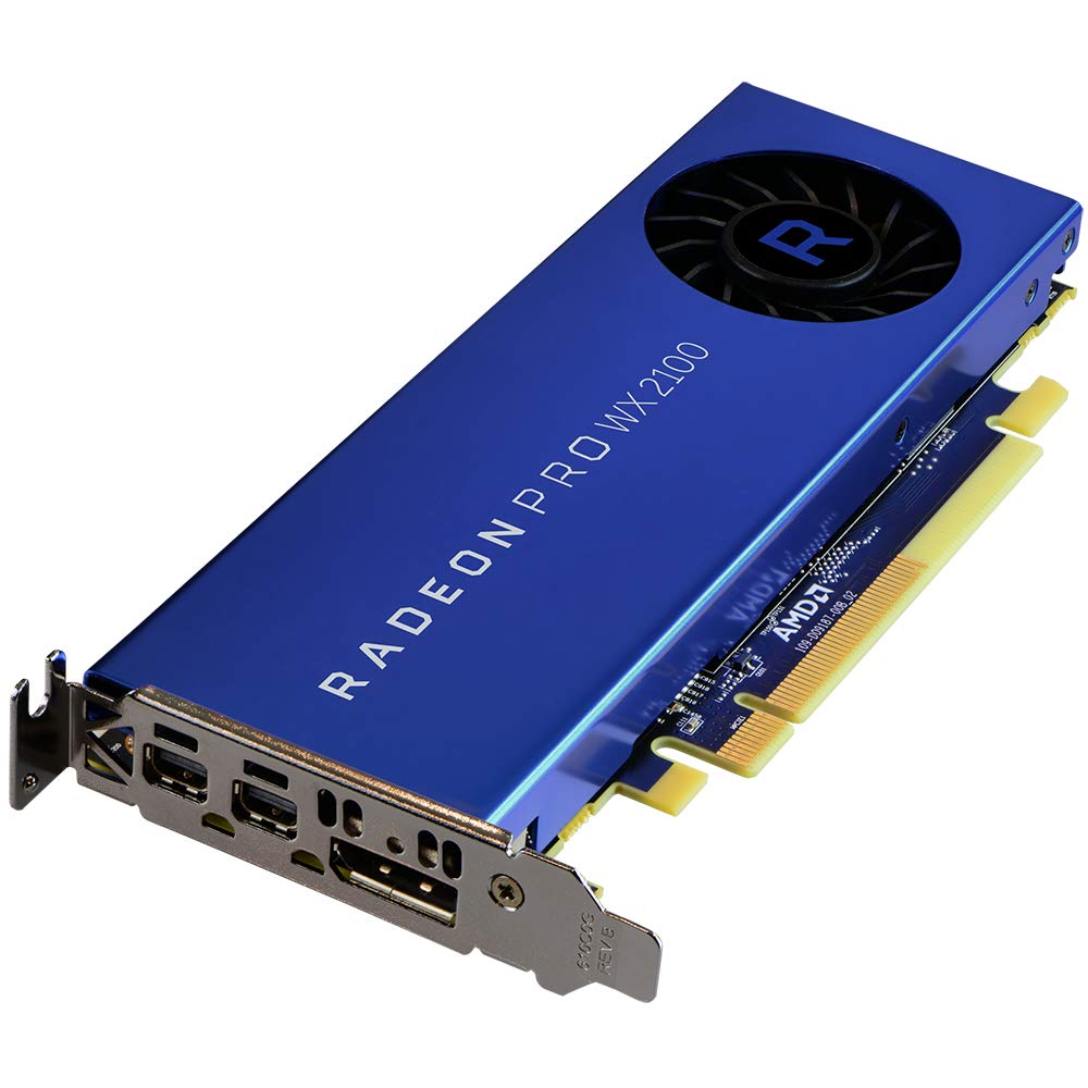 AMD - Radeon Pro Graphics Card WX2100 - 2GB GDDR5, PCIe 3.0, 1x DisplayPort, 2xMini-DisplayPorts