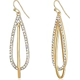 Simulated Diamond Teardrop Dangle Earrings for Women - Cubic Zirconia Crystal Long Dangling Earrings