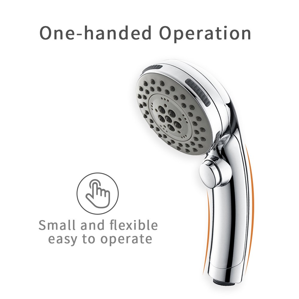HOMELODY High Pressure Handheld Shower Head with ON/OFF Pause Switch 5settings eBay