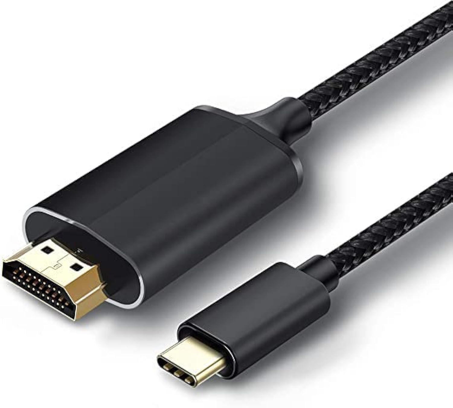 USB C to HDMI Cable, [4K, High-Speed] USB Type C to HDMI Cable for Home Office, [Thunderbolt 3/4 Compatible] for MacBook Pro/Air 2020, iPad Air 4, iPad Pro 2021, iMac, S23, XPS 17, and More-6ft black