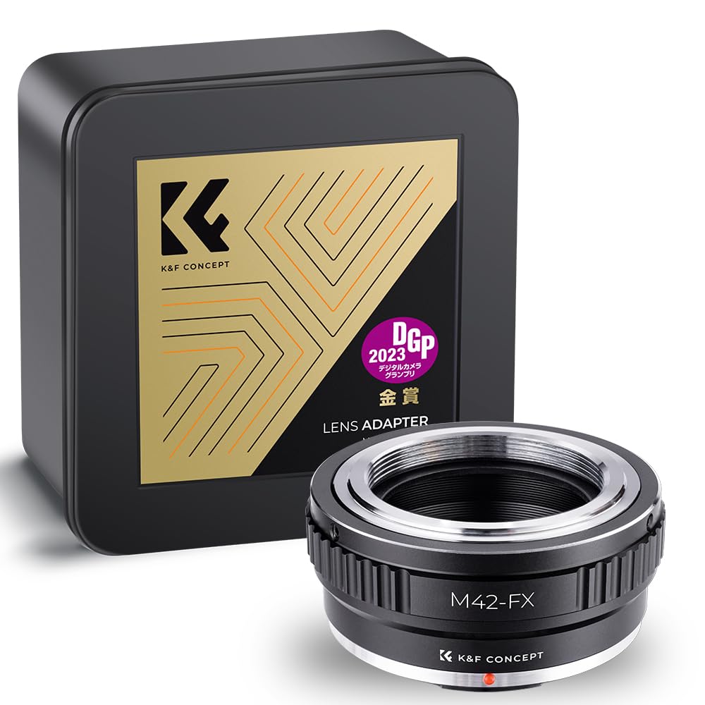 K&F CONCEPT M42 to Fuji X Adapter, Manual Lens Mount Adapter Fit for M42 Mount Lens to Compatible with Fujifilm X-Series FX Mount Mirrorless Cameras