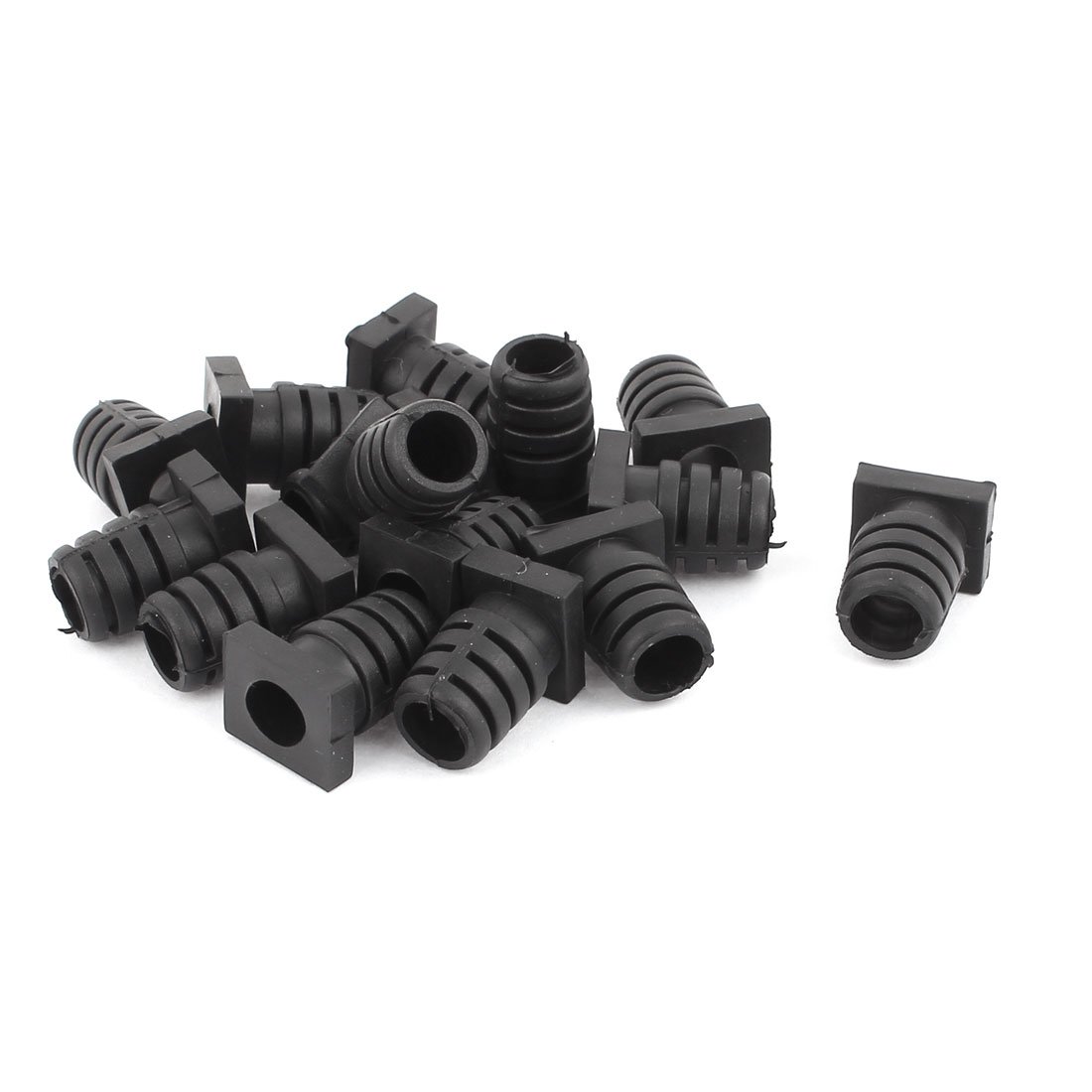 Sourcingmap 15 Pcs Rubber Strain Relief Cord Boot Guard Wire Cable Sleeve Hose 19mm x 7mm