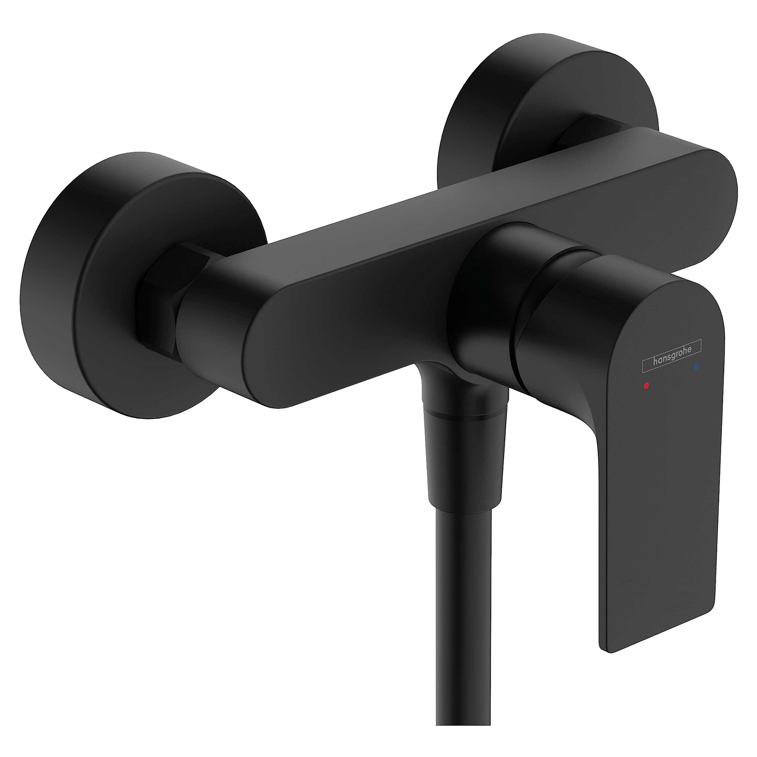 Hansgrohe Rebris E Single Lever Shower Mixer for Exposed Installation, Matt Black, 72650670