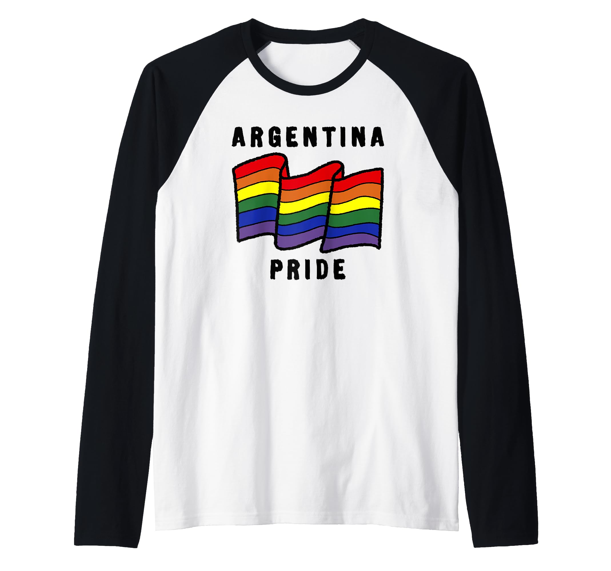 Fifth Sun Argentina Pride Sketched Flag Raglan Baseball Tee