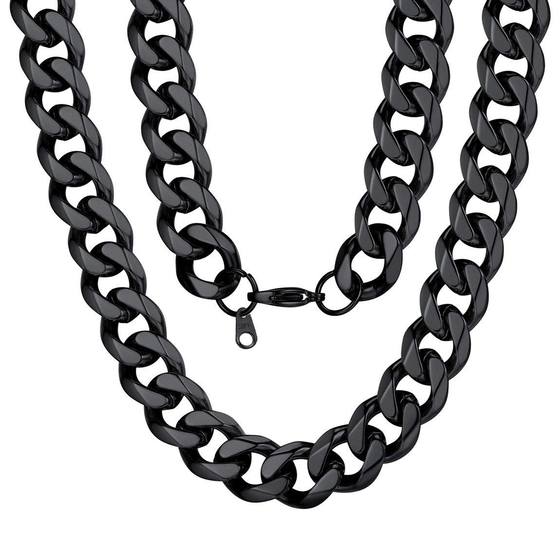 12mm Box/Cuban Link Chain Necklace,14 