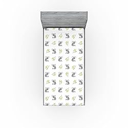 Lunarable Koala 2 Pack Fitted Sheet, Pattern with