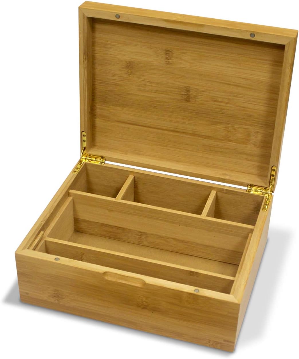 Caja de recuerdos de bambú con tapa magnética | Caja de madera con