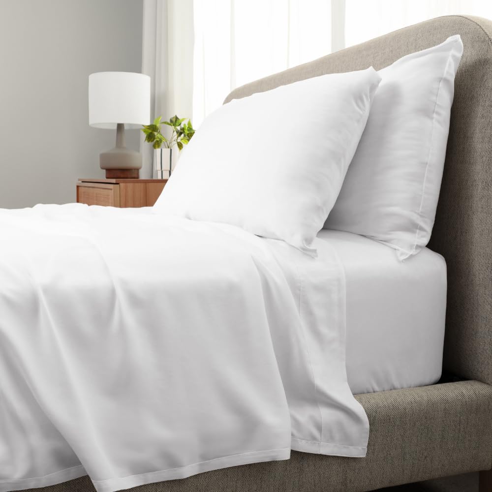 Photo 1 of ***MISSING PARTS***
Cariloha Aloha Soft 4-Piece Sheet Set | White | Cal King | Made from 100% Viscose derived from Bamboo | Introductory Sheet Line