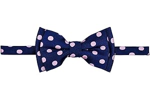 Retreez Classic Polka Dots Woven Microfiber Pre-tied Boy's Bow Tie