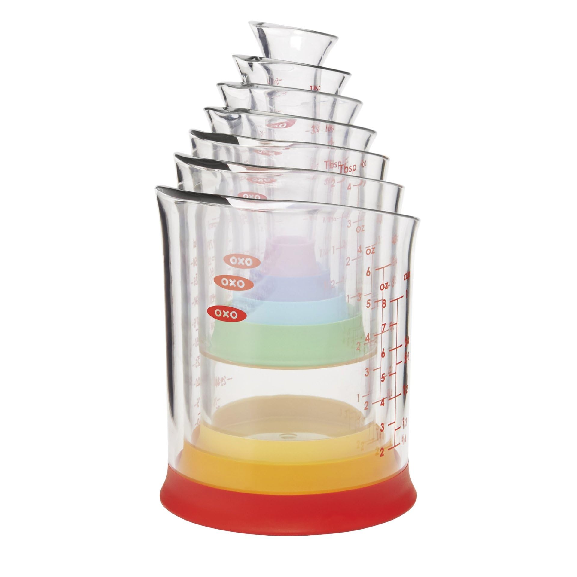 Nested Beakers OXO Good Grips 7-Piece Nesting Measuring Beaker Set, Multicolored for ...