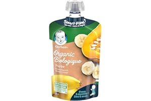 Nestle Gerber Nestle Gerber Organic Puree, Banana Squash, 128ml Pouch