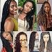 Leeven 1 Pack Pre-twisted Passion Twist Crochet Hair 22 Inch Ombre Color Hair for Passion Twist Braiding Curly Ends Hair Extensions 15 Roots/pack TBUG#