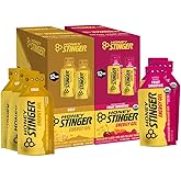 Honey Stinger Energy Gel Variety Pack of 24, 12 Packs Each of Gold and Organic Fruit Smoothie, Gluten Free & Caffeine Free, Sports Nutrition for Home & Gym, Pre and Mid Workout