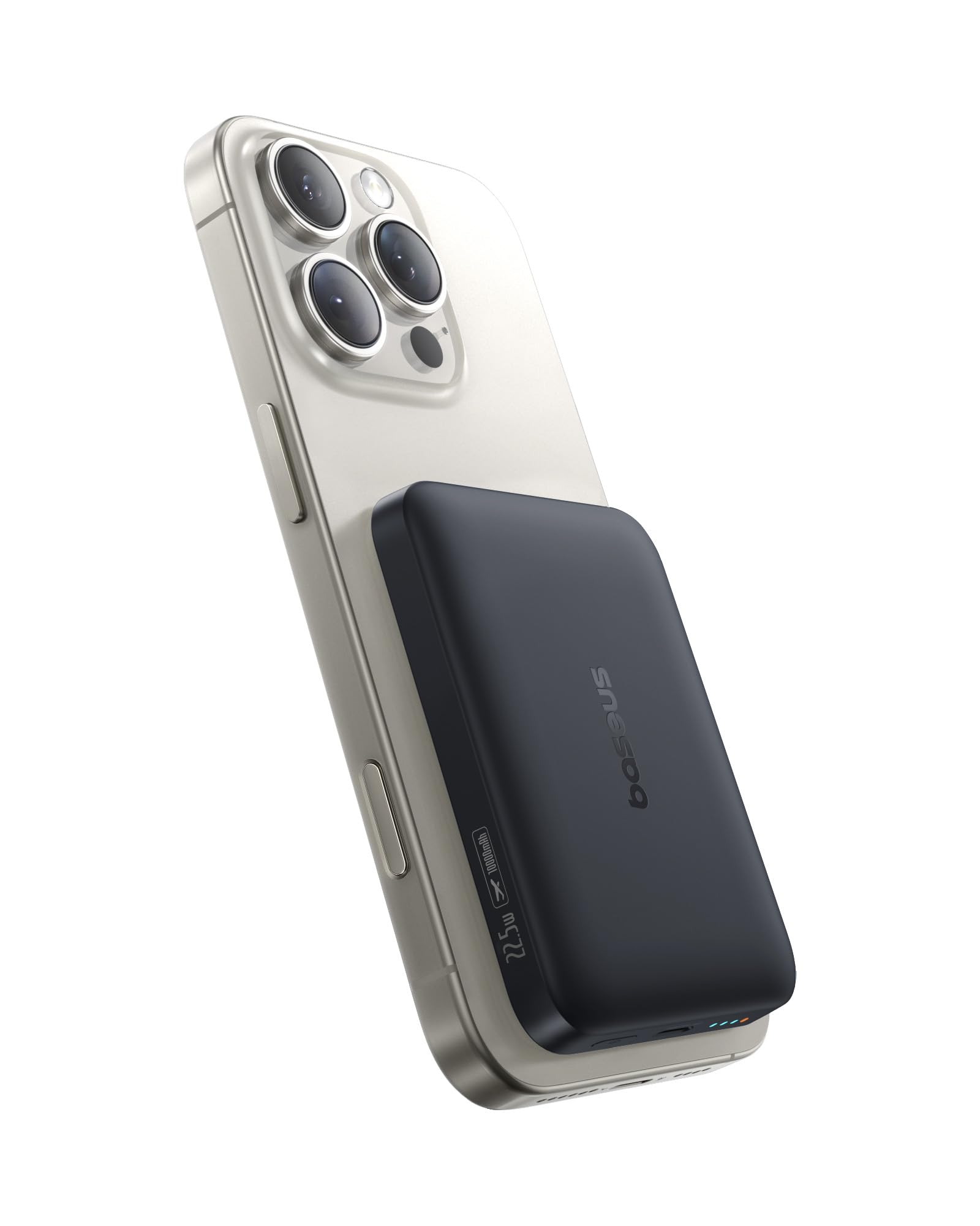 Baseus Enerfill MagSafe Powerbank 10000 mAh 22.5 W Magnetic Power Bank USB C, Wireless External Mobile Phone Batteries, Wireless Mini Power Bank, Compatible with iPhone 16/15/14/13/12/Pro