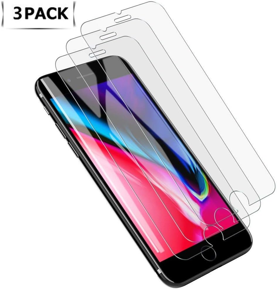 [3Pack] Compatible iPhone 8 Plus/7 Plus/6S Plus/6 Plus ,Zizuse [9H Hardness] [Anti-Fingerprint] [Anti-scratches] Tempered Glass Screen Protector Compatible Apple iPhone 8 Plus/7 Plus/6S Plus/6 Plus