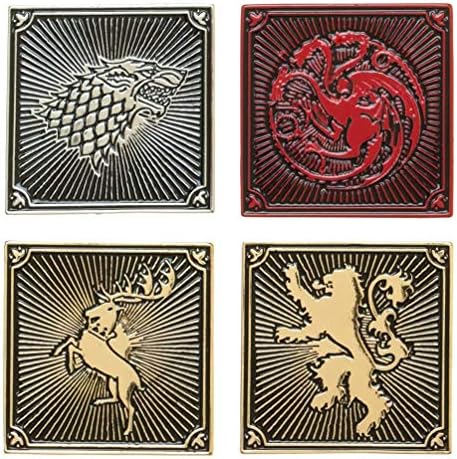 Game of Thrones Pin Set of 4 Stark, Lannister, Targaryen, Baratheon