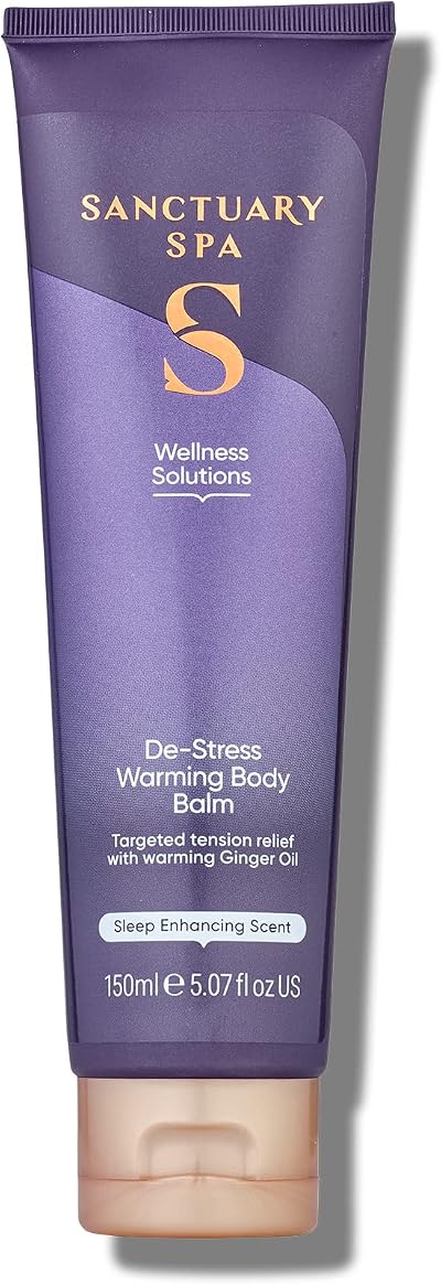 SANCTUARY De-Stress Warming Body Balm 150ml Purple Cruelty Free Vegan