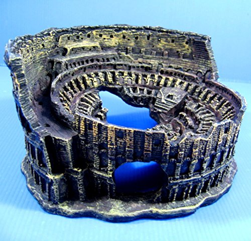 Roman coliseum cave 9″x7.8″x4.3″ Aquarium Ornament Decor aquatic Arena Colosseum