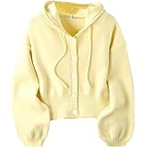 SOLY HUX Women's Button Down Hooded Cardigan Long Sleeve Knit Sweater Tops Fall Clothes