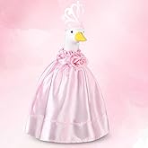 Vinsot Princess and Witch Porch Goose Outfits Set Decorations Cute Porch Goose Clothes with Wide Hat Costumes for 23" Plastic Statue Patio Yard Garden Lawn Outdoor(Princess Style)