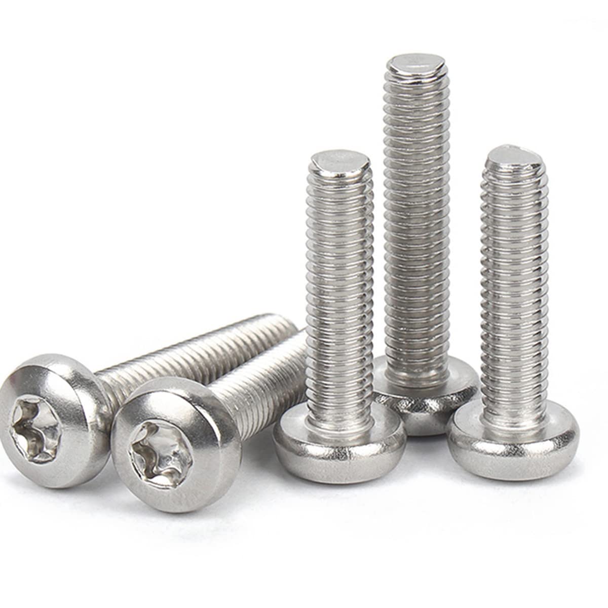 Qrity 50Pcs Torx Screw, M3 x 20mm Pan Head Screws Stainless Steel Machine Screws, Button Head Torx Machine Screws, Hexalobular Drive Type, for Machinery Furniture Electronic Repair Fastener