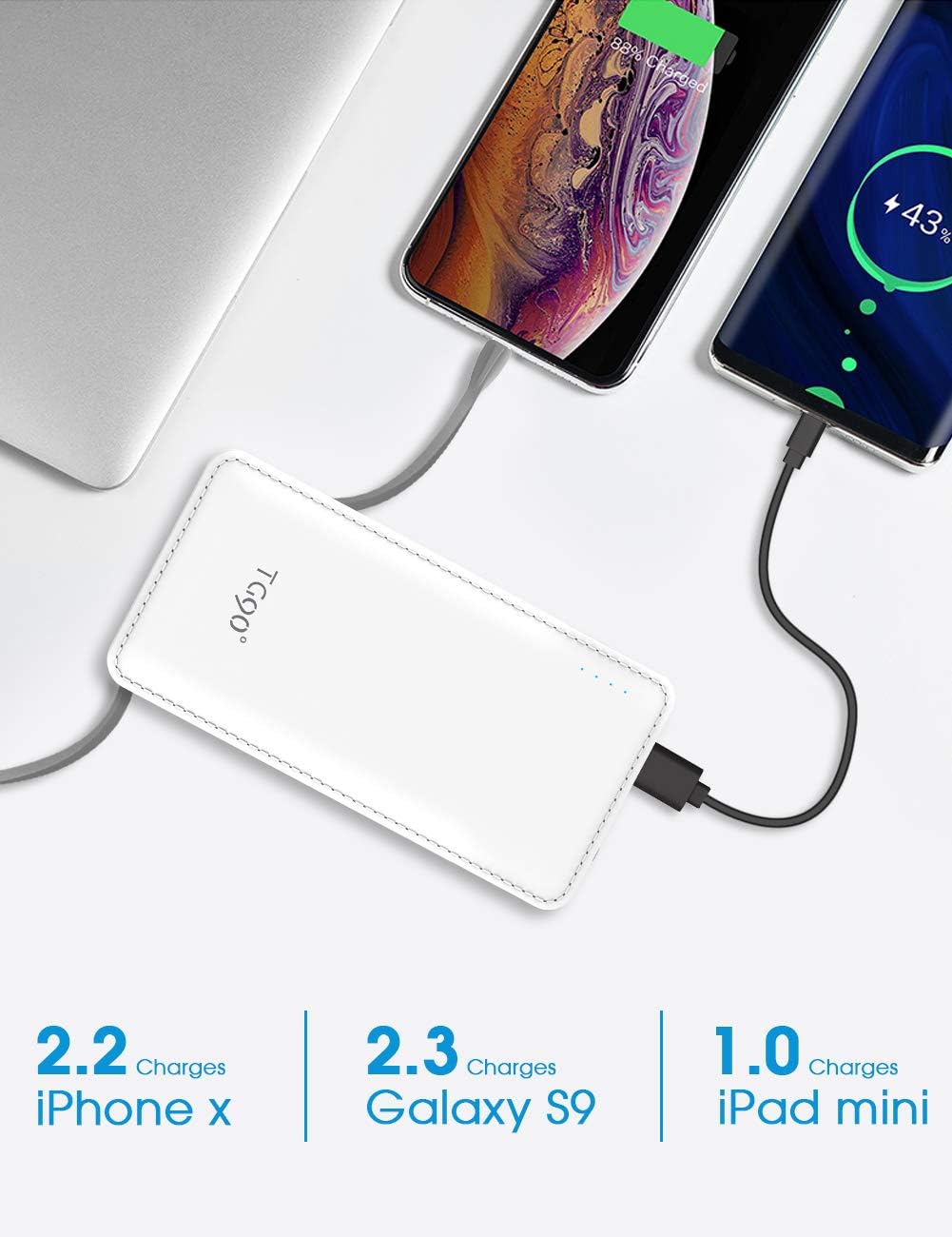 Cell Phone External Battery Packs TG90 10000mAh Power Bank with Built