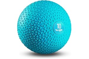 Yes4All Upgraded Fitness Slam Ball Triangle 10lbs for Exercise, Strength, Power Workout | Workout Weighted Ball |Trendy Teal
