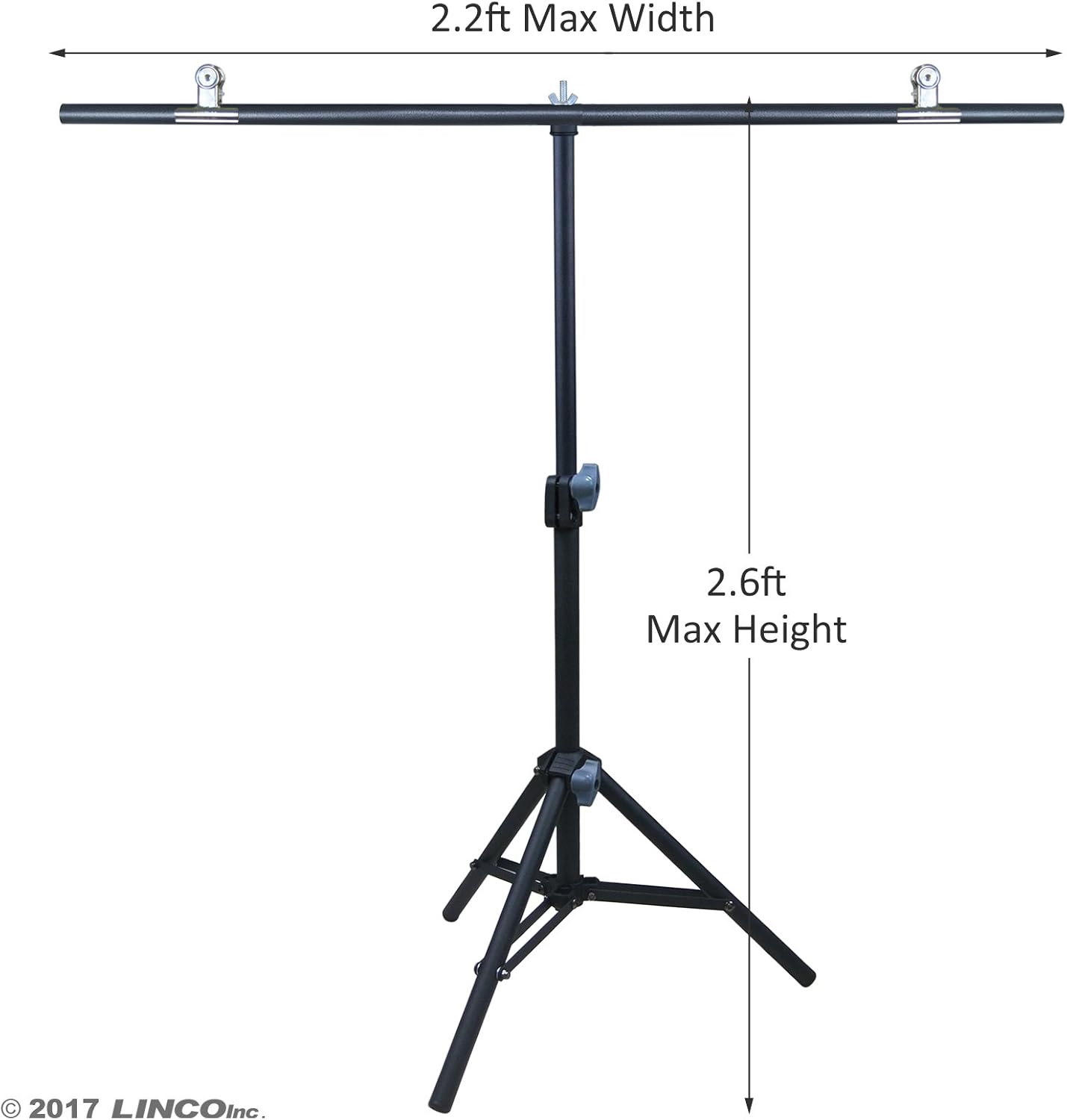 Linco Lincostore Photography PVC Backdrop Background Small Support Stand System Metal 2.2ft Wide 2.6ft High