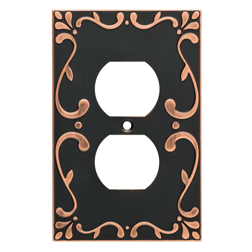 Franklin Brass W35071-SN-C Classic Lace Single Duplex Wall Plate/Switch Plate/Cover Satin Nickel ...