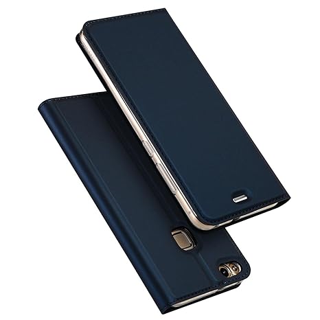 Verco Handyhülle für P9 Lite, Premium Handy Flip Cover für Huawei P9 Lite Hülle [integr. Magnet] Book Case PU Leder Tasche, B