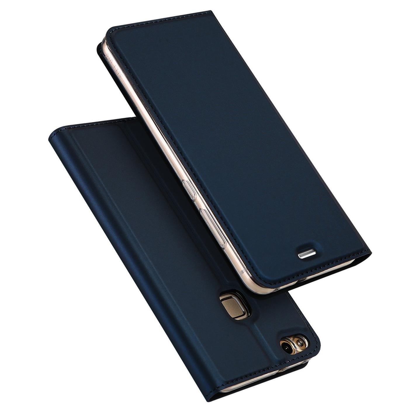 Verco Case compatible with Huawei P9 Lite, Flip Wallet Cover with Magnetic Closure for Huawei P9 Lite Phone Case - blue