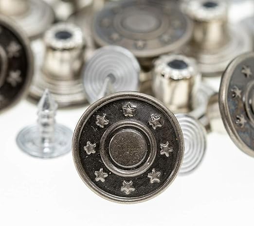 Amazon クラフトライフ ジーンズタックボタン 15mm 個 ブラック ボタン 通販