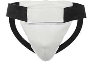 UPKOCH Youth Groin Protector Cup for Kids, Martial Arts Boxing Crotch Guard with Straps, Taekwondo MMA Sparring Gear, Size Me