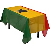 Kind Girl Ghana Ghanaians Flag Tablecloth,Rectangular Tablecloth Fade-Resistant Washable National Flag Tablecloth, Suitable for Kitchen Dining Family Gatherings and Outdoor Events,Home Decoration.