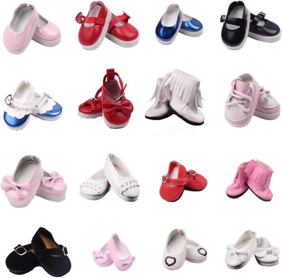 BBTOYS 6Pairs 14inch Doll Shoes Fits for Wellie Wishers Doll (NO:1)