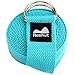 REEHUT Yoga Strap 6ft with Ebook - Durable Polyester Cotton Exercise Straps w/Adjustable D-Ring Buckle for Stretching, General Fitness, Flexibility and Physical Therapy Sky Blue