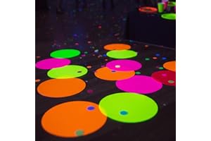 10 Sheets Neon Papers Glow Party Decoration DIY Dance Floor Moves Games Classic Twister UV Reactive Multi Colored Double Side