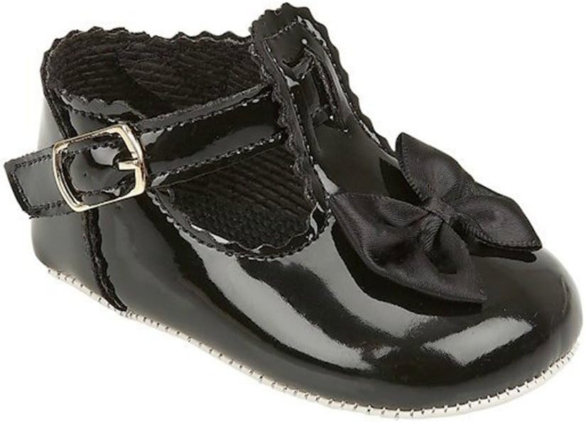 EARLY DAYSBaby Girls Baypods First Pram Shoes โ Satin Bow Design