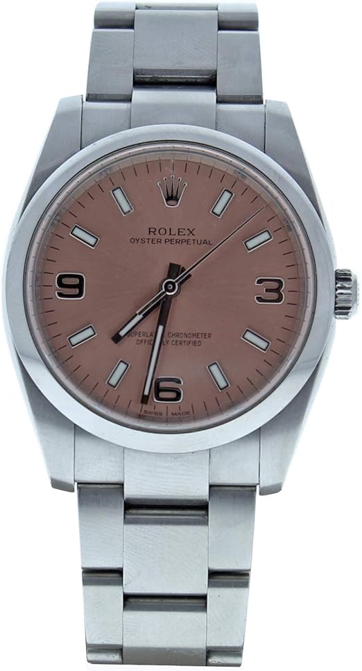 Amazon Com Rolex Airking Sports Watch 1140 Salmon Dial Certified Preowned Watches