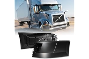 Unitedlu Corner Bumpers Set (with Fog Light Holes) Replacement for 2004-2014 Volvo VNL Semi Trucks Driver Left Side LHD Passenger Right Side RHD