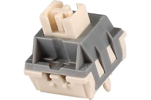 JWK Semi Silent Switch, JWICK Linear Keyboard Switches 62g Gold Plated Spring, Creamy Silent Stem 5 Pins Keyswitch for Mechanical Keyboard (Semi Silent Switch 62g 90pcs)