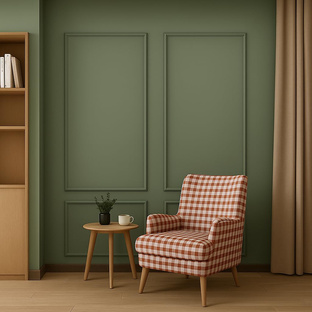 Birdeco Polystyrene Wall Molding Kit, Ready to Assemble, All Edges Pre-Cut, Factory Primed, White, Contemporary Elegant Style, 2 Top 2 Bottom Frames P-1