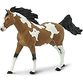 Safari Ltd. Pinto Mustang Stallion Figurine - Lifelike 7.25" Model Figure - Educational Toy for Boys, Girls, and Kids Ages 3+