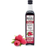 De La Rosa Organic Raspberry Vinegar, Raw &amp; Unfiltered (16.9oz) | Pure | Kosher, Vegan, Gluten Free | Great for Salad Dressing &amp; Marinades | Organic Flavored Vinegar