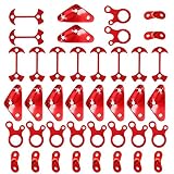 40PCS Paracord Tensioner Guyline Line Adjuster, Ultralight Strong Aluminum Cord Tent Wind Buckle Hook Rope Small Carabiner Figure, Lightweight Fastener Camping, Backpacking, Picnic Shelter Outdoor